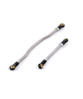 Aluminum Steering Links Kit for Capra 1.9 UTB RC Crawler Upgrade Front Steering Link Replacement for Axial Capra Heavy Duty CNC Machined Aluminum Alloy Black Finish, two black and silver RC steering links