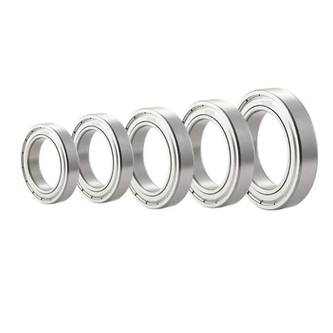 10 Pack Deep Groove Ball Bearings 9x17x5mm For Bicycle And Scooter arranged in ascending order, silver steel material