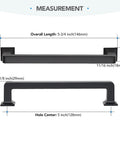 Measurement of 10 Pack 5 Inch Matte Black Cabinet Handles Made From Solid Zinc Alloy For Kitchen Cupboard And Drawer Hardware Center To Center 5 Inch Mounting Pulls