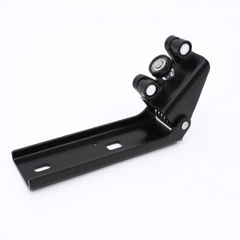 Heavy Duty Left Center Sliding Roller For Vehicle Doors And Middle Sliding Roller Replacement Easy Install Automotive Spare Part Durable Door Hardware For Smooth Operation And Reliable Performance, black metal bracket with rollers