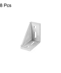 8 Pack Inside Corner Brackets Gusset 77x77x40mm 4080 Angle Connectors For 4040 4080 Aluminum Extrusion Profiles Silver Heavy Duty DIY Frame