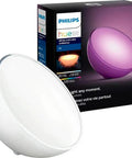 Go White And Color Portable Dimmable LED Smart Light Table Lamp with packaging, showcasing hue color options.