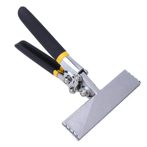 6 Inch Hand Seamer with straight jaw for sheet metal bending, featuring 1/4 inch bend increment, durable design and double dip grip handle.