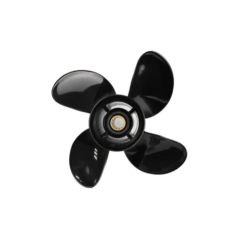 Top view of Propeller 10.6 x 12 Pitch for Mercury Outboard 25-70 HP Aluminum Prop with 13 Spline Tooth, Right Hand Rotation