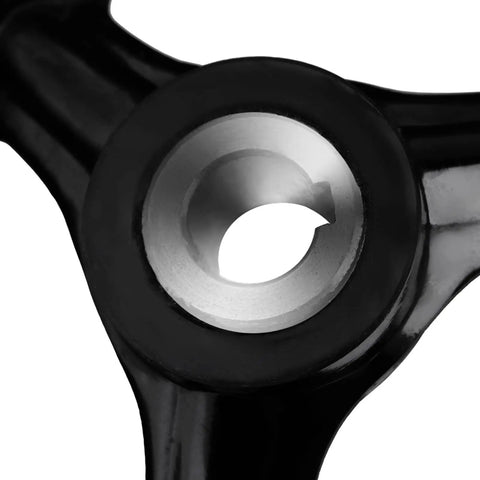 Close-up of Heavy Duty 12mm 100mm Bakelite Hand Wheel 3 Spoke With Screw Hole For Removable Handle Replacement Part For Lathe Milling Machines.