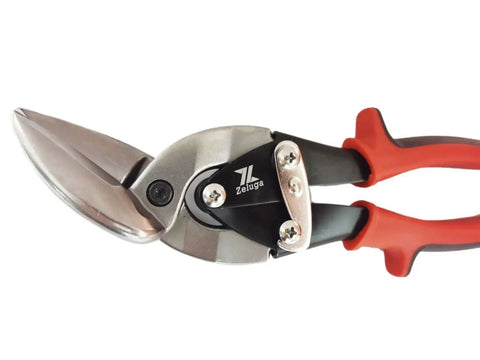 Heavy Duty Left And Right Aviation Snips Combo Pack For Sheet Metal Cutting Pinch Thru Point Design close-up