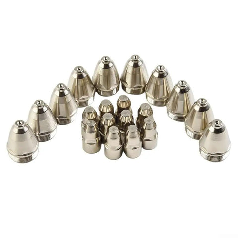 20-Pack Plasma Cutting Torch Consumables For P80, including hafnium and copper nozzles for metal cutting projects.