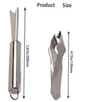 Stainless Steel Pineapple Eye Peeler and V Shape Cutter With Clip for Easy Eye Removal Core and Peel No Fuss Tool for Home Kitchen