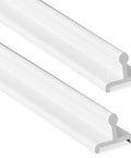 Two Pack 72 Inch Vinyl Sliding Screen Door Replacement Track Bottom Rail For Sliding Doors, white vinyl channel