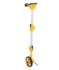 WALFRONT Digital Measuring Wheel, Backlit Display, Metric Imperial in yellow and silver, lightweight with a smooth rolling wheel.