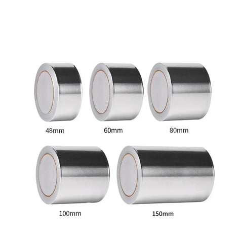 Heavy Duty Aluminum Foil Sealing Tape For Kitchen Exhaust Pipes Perfect Fit Heat Insulation Sun Resistant Tape 48mm to 150mm rolls