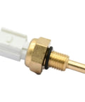 Engine Coolant Temperature Sensor Temp Switch Sender Straight Up Replacement For Vehicle Cooling Systems, brass design with plastic connector.