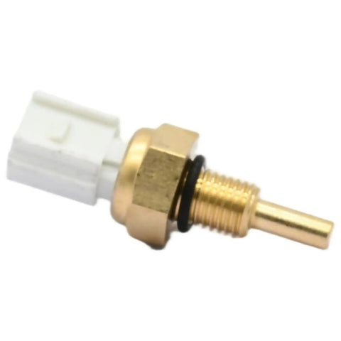 Engine Coolant Temperature Sensor Temp Switch Sender Straight Up Replacement For Vehicle Cooling Systems, brass design with plastic connector.