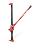 DNA Motoring 48'' farm jack, red and black, 3-ton high-lift ratcheting off-road jack