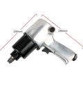 Double Head Air Impact Wrench Half Inch Drive Pneumatic Ratchet 600Nm Torque Heavy Duty Tire Repair Tool For Auto Mechanics Built Tough Ergonomic Grip Handle Shop Workhorse side view with measurements.