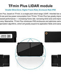 TFmini Plus LiDAR Sensor Module for Drones and Robots with IP65 Enclosure and Multiple Views