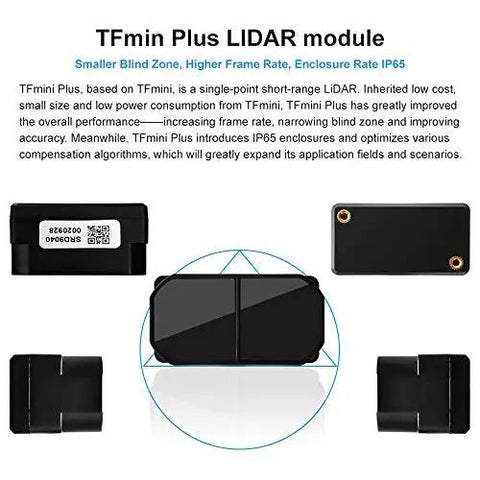 TFmini Plus LiDAR Sensor Module for Drones and Robots with IP65 Enclosure and Multiple Views