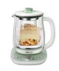 All In One Health Pot Electric Kettle With Infuser, Glass Kettle And Stew Pot, 16 Menu Boil Functions, 1.8L Capacity, 120V US Plug, Egg Rack For Five Eggs, Green