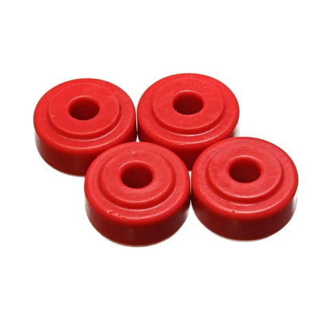 Red Universal Shock Eye Bushing Kit With Tower Grommets 7/8 Nipple 3/8 ID 5/8 Thick Front And Rear Shock Absorber Mounts Performance Polyurethane Off Road Ready Universal Fit