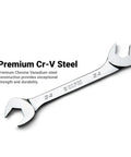 Angle Open End Wrench Set With 30 Degree And 60 Degree Angles SAE One Quarter To One Inch 13 Piece Kit with Chrome Vanadium wrench