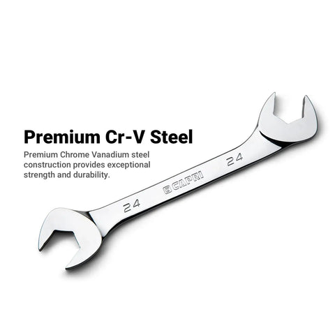 Angle Open End Wrench Set With 30 Degree And 60 Degree Angles SAE One Quarter To One Inch 13 Piece Kit with Chrome Vanadium wrench