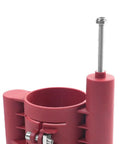 Precision Router Table Insert Plate With Heavy Duty Router Lift System And Durable Bakelite Fence Easy Mount Flip Gate Upgrade For Woodworking Shops Rock Solid Game Changer Tool, close-up of red Bakelite lift handle.
