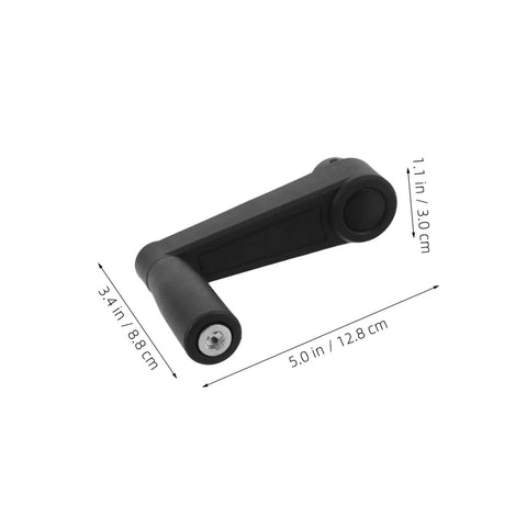 Heavy Duty 12Mm Replacement Hand Crank Handle With Round Hole Plastic Grip For Milling Machine Lathe Work Bench shown at an angle.