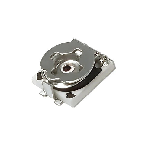 Pack Of Ten SMD Trimmer Potentiometers 10K Ohm Adjustable Resistors Featuring Slick Surface Mount Layout For Dead On Calibration And Smooth PCB Board Tuning, close-up side view.
