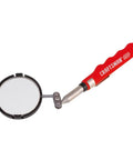 LED Inspection Mirror With Telescoping Shaft, Swivel Joint And Red Handle For Hard To Reach Areas, Adjustable From 6.25 Inches To 37.5 Inches