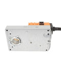 Smd24a Heavy Duty Hvac Damper Actuator With Ball Valve Interface For Quick Swap Building Install rear view of metal housing