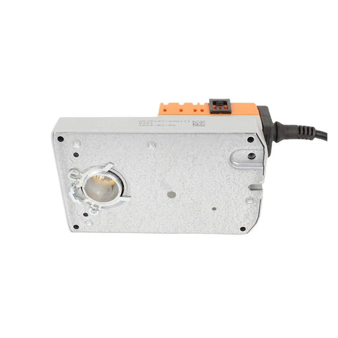 Smd24a Heavy Duty Hvac Damper Actuator With Ball Valve Interface For Quick Swap Building Install rear view of metal housing