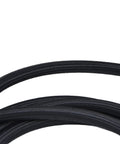 Airbrush Hose 6.2ft Rubber Air Line with G1/8 Female Connectors Flexible Air Tubing, close-up black braided hose