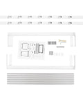 6 Rod Wall Mounted Wire Spool Rack Adjustable Cable Organizer For Garage Workshop Save Space Easy Install White Mounting Hardware Included