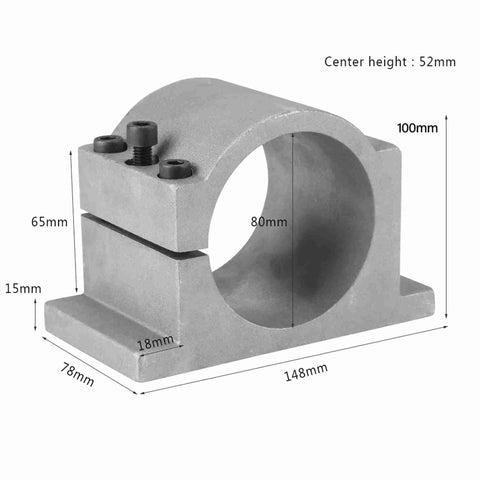 Heavy Duty Cnc Spindle Motor Mount Bracket Locks Down 80Mm And 100Mm Sizes With Rock Solid Precision Cast Aluminum Construction