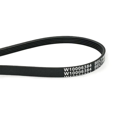 Bulletproof Washer Drive Belt Replacement Part Premium Rubber For Front Load And Top Load Washers Easy Install Fixes Spin Problems Noisy Operation Burning Smell Fits Common US Brands And Similar Models black W10006384 washer drive belt