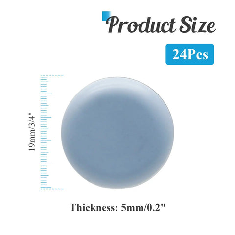 Self Adhesive Furniture Sliders 24 Pack Three Quarter Inch Round Leg Floor Protectors for Kitchen Appliances with size details