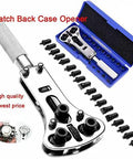 Pro Grade Watch Repair Kit With 3 Point Wrench Case Back Opener Adjustable Back Case Tool Battery Replacement And Movement Holder Heavy Duty