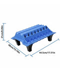 Industrial Engine Parts Organizer Tray With Valve Holder Stand And Raised Base Slotted Layout Keeps Small Bits From Rolling Away A Must Have For Auto Shops Garages And Gearhead Mechanics On The Workbench, 44.5x40x21 cm