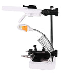 Upgrade Your Phone Repair Game With This Heavy Duty Magnetic Helping Hands Clamp, adjustable height with built-in LED magnifying glass.