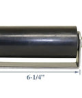 Heavy Duty 6 Inch Sliding Gate Guide Roller With Removable Axle Bolt Pair Black Rubber Wheel shown front view