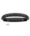 Plastic Luggage Handle Pull 4.92 Inch Length with 3.78 Inch Grip for Suitcase Replacement, shown with 4mm hole diameter and 64mm spacing