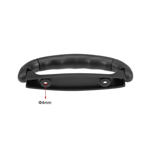 Plastic Luggage Handle Pull 4.92 Inch Length with 3.78 Inch Grip for Suitcase Replacement, shown with 4mm hole diameter and 64mm spacing