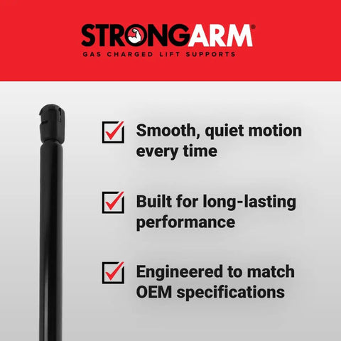 Smooth operating gas strut from Two Pack Beefy Hatch Lift Supports With Smooth Operating Gas Struts For Tailgate Replacement.