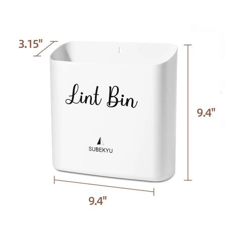 Magnetic Lint Bin With Lid And Dryer Sheet Holder For Laundry Room No Mess Space Saving Lint Trash Can And Dryer Ball Holder