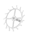 Pro Grade Escape Wheel For Watch Movement Replacement, Alloy Silver Repair Part for Watchmakers, detailed view
