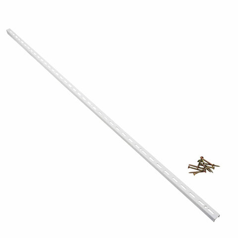 Dual Trak Adjustable Wood Shelf Brackets For Garage FastTrack Rail Direct Mount Into FastTrack Garage Rail 2 Pack Heavy Duty White Shelving System