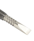 Hammerless Punch And Chisel Set With Spring Loaded Center Punch For No Hammer Needed Door Pin Removal In Tight Spaces, steel tip visible