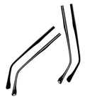 Two Pairs Metal Eyeglass Arms Replacement Kit With Black Temple Legs For Quick Fixes, No Fuss Fit And Stable Support For Eyeglasses