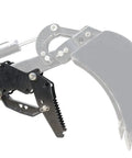 Universal Backhoe Thumb Attachment For 3.25 Inch Boom Width, Bolt-On, Black Powder Coated Steel, Claw Style Digging Tool