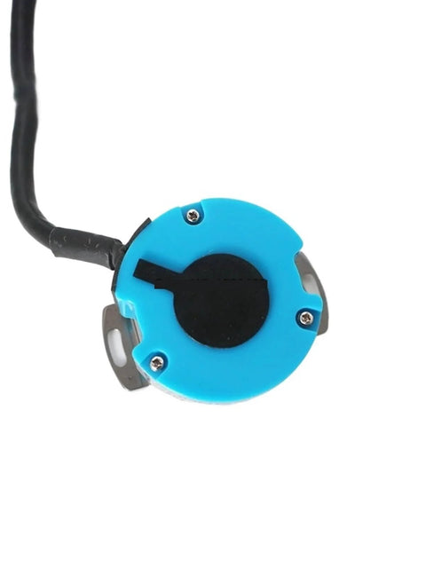 Top view of blue Servo Motor Encoder OIH48-1000P6-L6-5V TS5207N510 TS5207N577, showing its compact design and plug-and-play connectivity